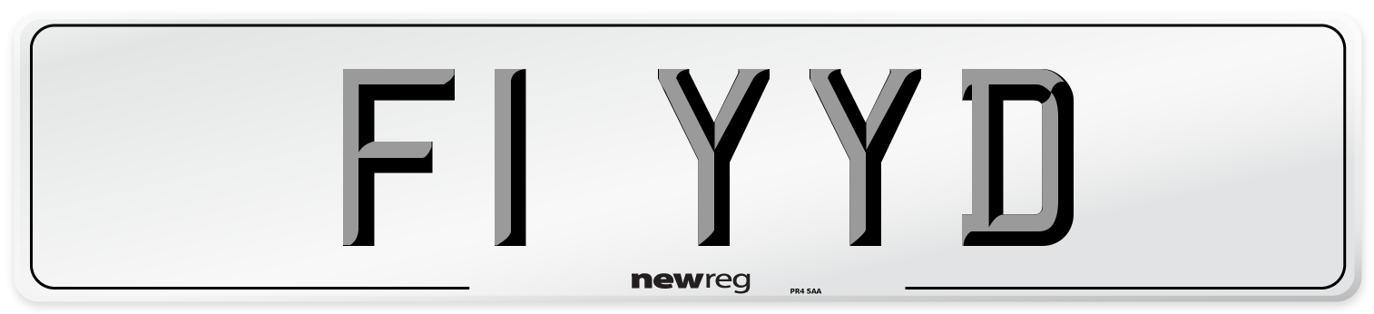 F1 YYD Number Plate from New Reg